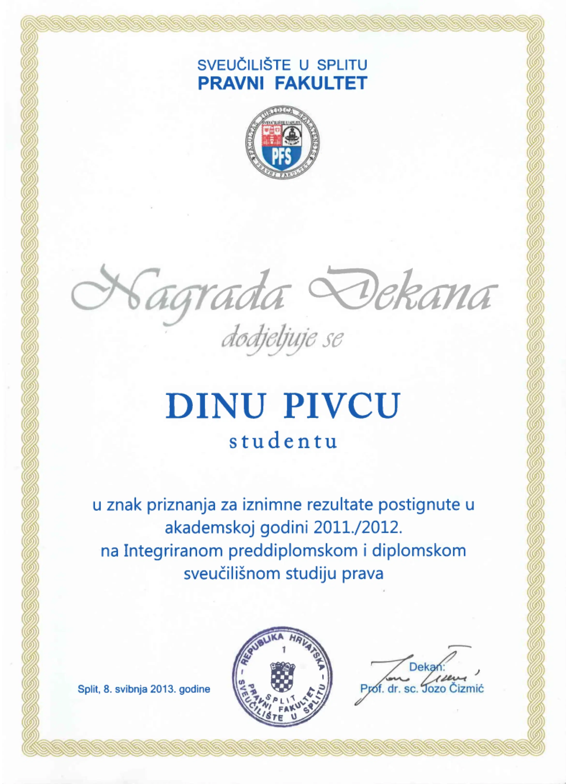 Certificates & honors — 3