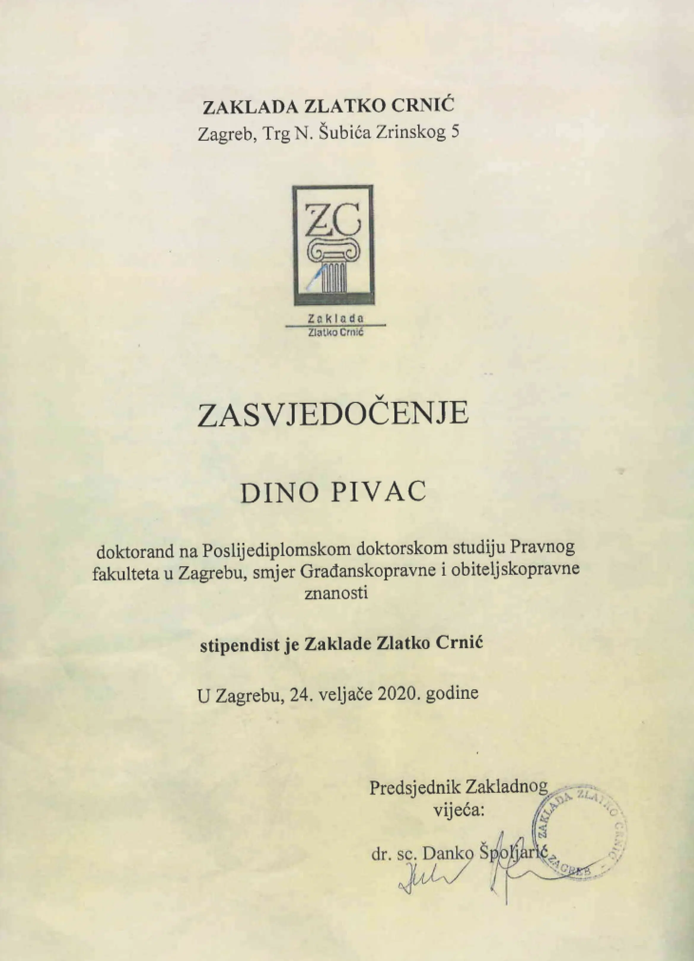 Certificates & honors — 5